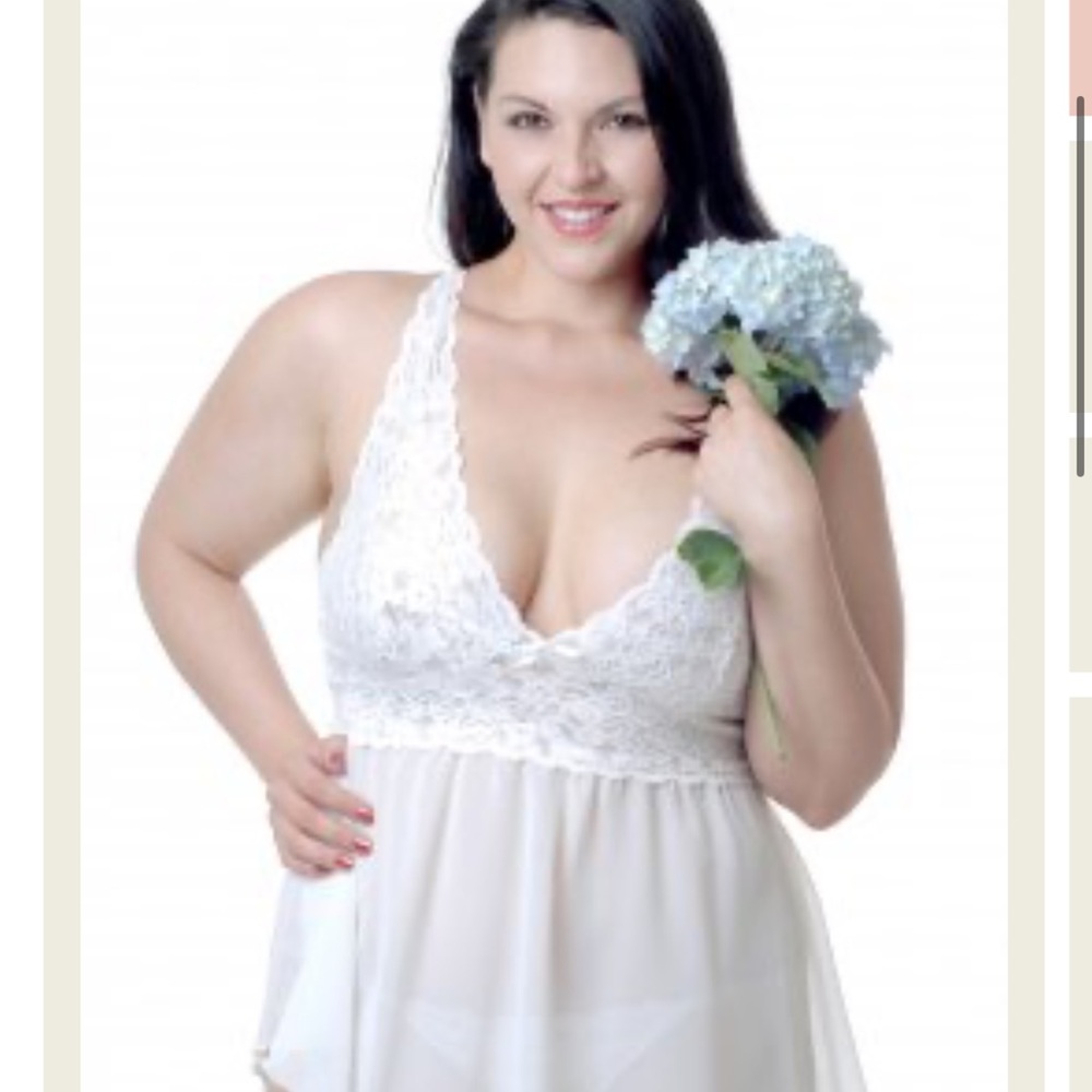 5X Elegant White Lace Babydoll